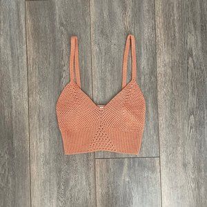 Free People knit bralette crop top